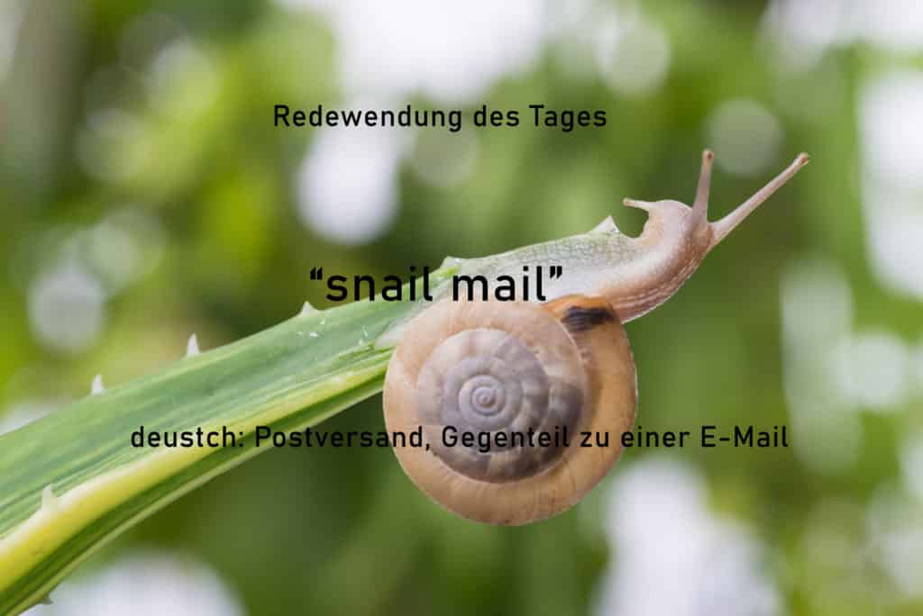 English idiom, snail mail